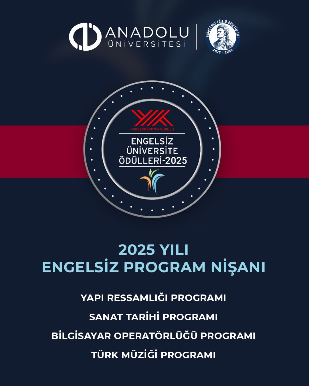 Anadolu Üniversitesi 2025 Yılı Engelsiz Üniversite Ödülleri’nde büyük başarı gösterdi